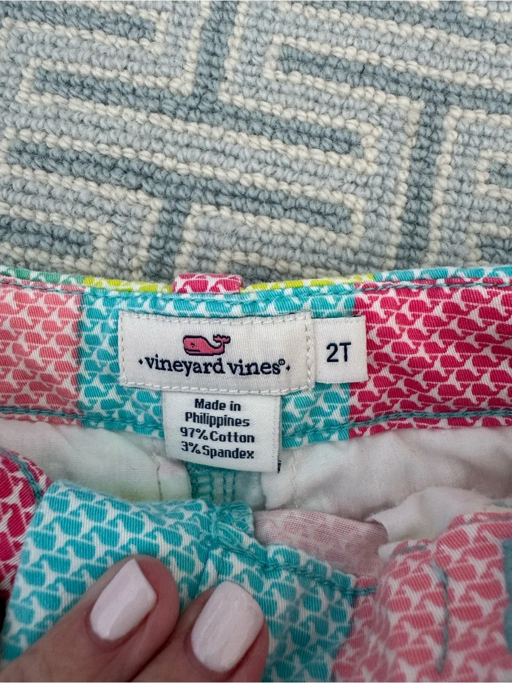 Vineyard Vines Colorblock Patchwork Shorts - Pink, Aqua, Yellow, Turquoise